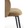 Jedálenská stolička 56x55x79 cm ELYNA zamatová hnedo-matná čierna