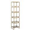 Skrinka 5L 45x35x180 cm LUCAMBO dymové sklo + antický bronz