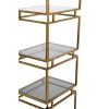 Skrinka 5L 45x35x180 cm LUCAMBO dymové sklo + antický bronz