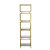 Skrinka 5L 45x35x180 cm LUCAMBO dymové sklo + antický bronz