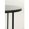 Konferenčný stolík S/2 Ø65,5x40,5+Ø75x45,5 cm ALFIO hnedý mriežkový+čierny