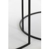 Konferenčný stolík S/2 Ø61x37+Ø76x41 cm PRIMO čierna-bronzová+matná čierna