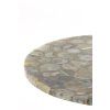 Príručný stolík Ø61x41 cm RICKERD žltý achát+antický bronz