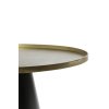 Konferenčný stolík Ø75x35 cm POPETA antický bronz-čierny
