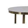 Konferenčný stolík S/2 Ø60x40+Ø75x47 cm PERLATO mriežkový bielo-hnedý