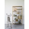 Príručný stolík S/2 Ø28x42+Ø41x50 cm AXAT achát antický bronz