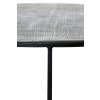 Konferenčný stolík S/2 Ø61x37+Ø76x41 cm RENGO textúra čierna+mravčia hnedá