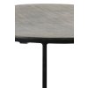 Konferenčný stolík S/2 Ø61x37+Ø76x41 cm RENGO textúra čierna+mravčia hnedá