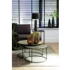 Konferenčný stolík S/2 Ø61x37+Ø76x41 cm RENGO textúra mravec bronz