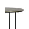 Príručný stolík S/2 Ø41x46+Ø49x52 cm RENGO textúra antický bronz