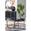 Konferenčný stolík S/2 Ø67,5x39,5+Ø75x45 cm TALCA olovo antická hrana