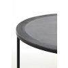 Konferenčný stolík S/2 Ø67,5x39,5+Ø75x45 cm TALCA olovo antická hrana