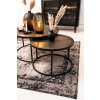 Konferenčný stolík S/2 Ø60x38+Ø78x42 cm TALCA olovo antik hlboký okraj