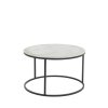Konferenčný stolík S/2 Ø67,5x39,5+Ø75x45 cm TALCA surový nikel
