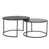 Konferenčný stolík S/2 Ø67,5x39,5+Ø75x45 cm TALCA rw lead+ant lead