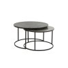 Konferenčný stolík S/2 Ø67,5x39,5+Ø75x45 cm TALCA rw lead+ant lead