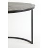 Konferenčný stolík S/2 Ø67,5x39,5+Ø75x45 cm TALCA rw lead+ant lead