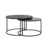Konferenčný stolík S/2 Ø67,5x39,5+Ø75x45 cm TALCA rw lead+ant lead
