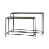 Konzola S/2 max 119x25x80,5 cm HARTSVILLE tmavohnedá bronz