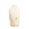 Váza Ø20,5x37 cm BARCOS matné sklo biela+zelená+broskyňová