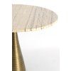 Konferenčný stolík Ø60x40 cm BAHIA pieskový travertín + antický bronz