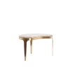 Konferenčný stolík 65x39x41 cm GIULIO mramor taupe+antický bronz