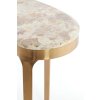Príručný stolík 51x38x48 cm GIULIO mramor taupe+antický bronz