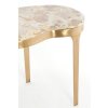 Príručný stolík 51x38x48 cm GIULIO mramor taupe+antický bronz