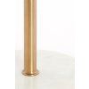 Príručný stolík Ø41x53 cm CIVITA mramor biely + antický bronz