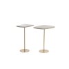 Príručný stolík S/2 max 37,5x37,5x59,5 cm GIA trav hnedý+bronz