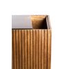 Stĺp 35x35x100 cm GATURA drevo tmavohnedé + hnedé sklo