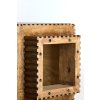 Stĺp 35x35x100 cm GATURA drevo tmavohnedé + hnedé sklo