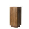 Stĺp 35x35x80 cm GATURA drevo tmavohnedé + hnedé sklo