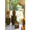Stĺp 30x30x60 cm GATURA drevo tmavohnedé + hnedé sklo