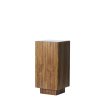 Stĺp 30x30x60 cm GATURA drevo tmavohnedé + hnedé sklo