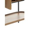 Skrinka 100x40x165 cm DUMOSI drevo tmavohnedá