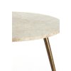 Príručný stolík Ø59x41 cm ZECA taupe mramor + antický bronz