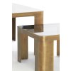 Konferenčný stolík S/2 50x50x30+75x75x40 cm OXE antik. brúsený+údené sklo.