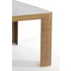 Konferenčný stolík S/2 50x50x30+75x75x40 cm OXE antik. brúsený+údené sklo.