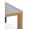 Konferenčný stolík S/2 50x50x30+75x75x40 cm OXE antik. brúsený+údené sklo.
