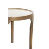 Príručný stolík S/2 Ø49,5x36+Ø85x45 cm LAPAZ antický bronz+taupe