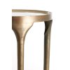 Príručný stolík S/2 Ø49,5x36+Ø85x45 cm LAPAZ antický bronz+taupe