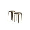 Príručný stolík S/2 Ø40x46+Ø36x52 cm LAPAZ antický bronz+taupe