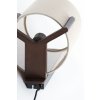 Nástenná lampa 22x18x36 cm LITTO tmavohnedá+ľanová prírodná
