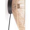 Nástenná lampa Ø43x43 cm LYRA prírodná+matná čierna
