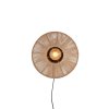 Nástenná lampa Ø31x31 cm LYRA prírodná+matná čierna
