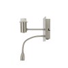 Nástenná lampa+ledflex 20x11x35 cm REGINA nikel saténová