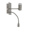 Nástenná lampa+ledflex 20x11x35 cm REGINA nikel saténová