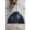 Závesná lampa Ø60x42 cm KYLIE čierno-zlatá