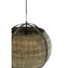 Závesná lampa Ø41x39 cm BOZONA ratan hnedosivá